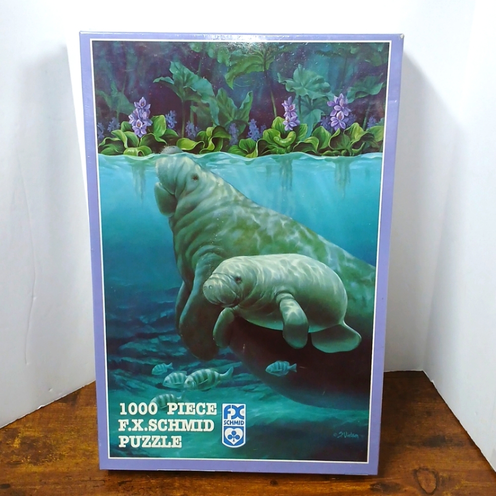 Manatee Haven 1000 Piece F.X. Schmid Puzzle 26.5" x 17.25" 90026 FRS-2